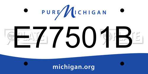 E77501B Michigan License Plate