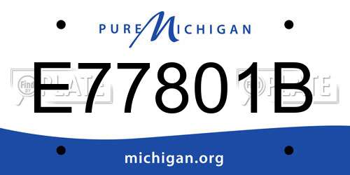 E77801B Michigan License Plate