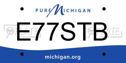 E77STB Michigan License Plate