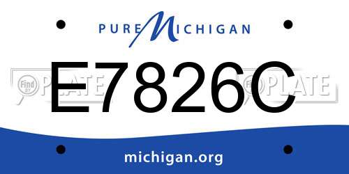 E7826C Michigan License Plate