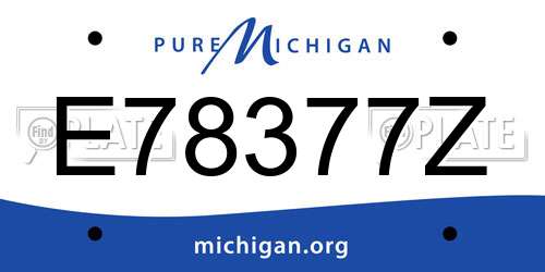 E78377Z Michigan License Plate