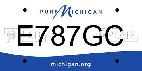 E787GC Michigan License Plate