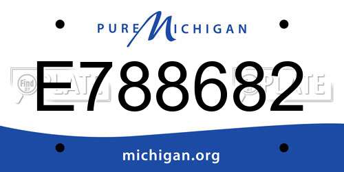 E788682 Michigan License Plate