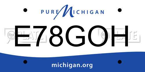 E78GOH Michigan License Plate