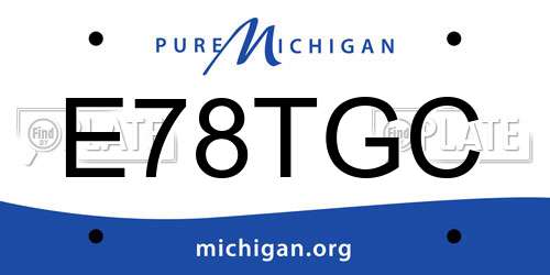 E78TGC Michigan License Plate