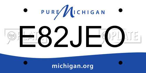 E82JEO Michigan License Plate