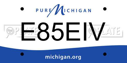 E85EIV Michigan License Plate