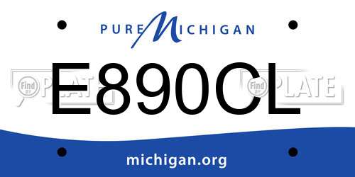 E890CL Michigan License Plate