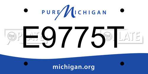 E9775T Michigan License Plate