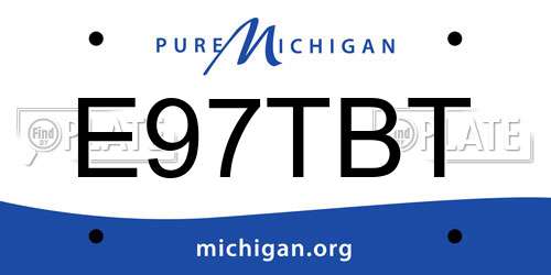 E97TBT Michigan License Plate
