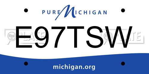 E97TSW Michigan License Plate