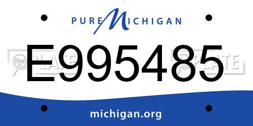 E995485 Michigan License Plate