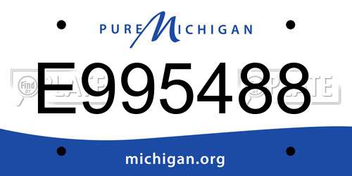 E995488 Michigan License Plate