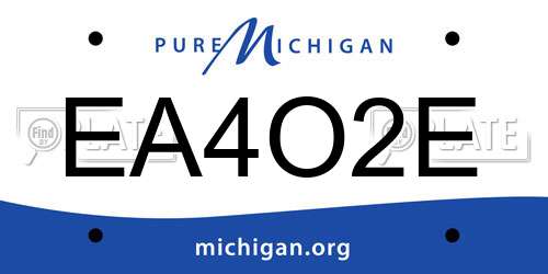 EA4O2E Michigan License Plate