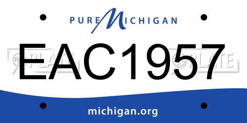 EAC1957 Michigan License Plate