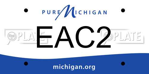 EAC2 Michigan License Plate
