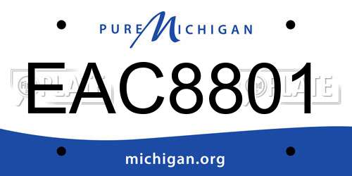 EAC8801 Michigan License Plate