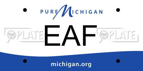 EAF Michigan License Plate