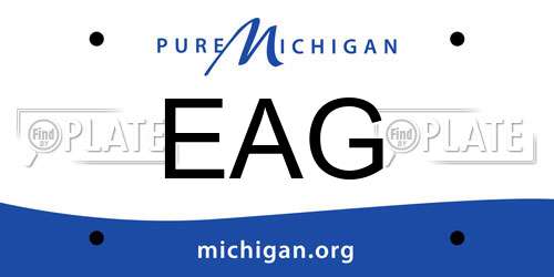 EAG Michigan License Plate