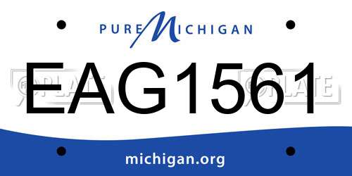 EAG1561 Michigan License Plate