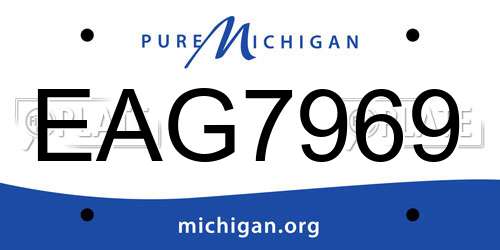 EAG7969 Michigan License Plate