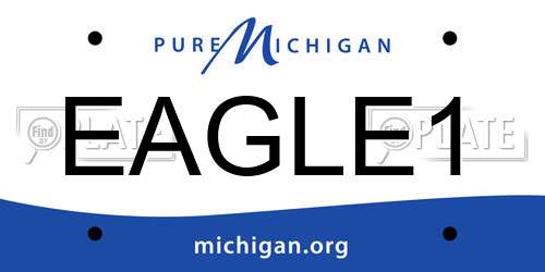 EAGLE1 Michigan License Plate