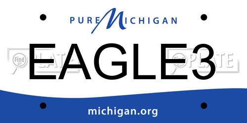 EAGLE3 Michigan License Plate