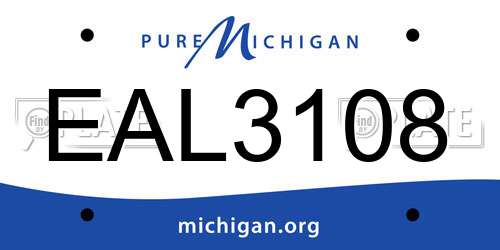 EAL3108 Michigan License Plate