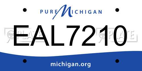 EAL7210 Michigan License Plate