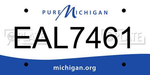 EAL7461 Michigan License Plate