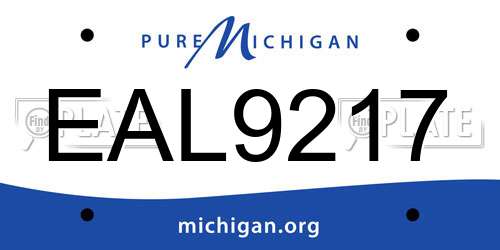 EAL9217 Michigan License Plate