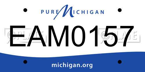 EAM0157 Michigan License Plate