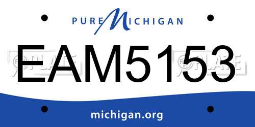 EAM5153 Michigan License Plate
