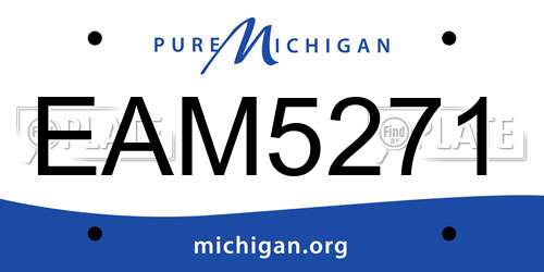 EAM5271 Michigan License Plate