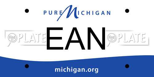 EAN Michigan License Plate