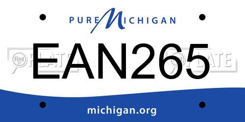 EAN265 Michigan License Plate