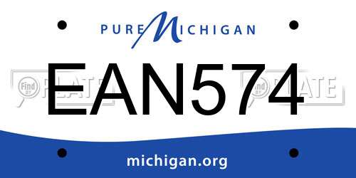 EAN574 Michigan License Plate