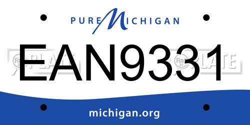 EAN9331 Michigan License Plate