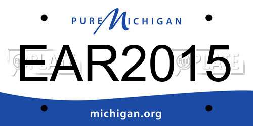 EAR2015 Michigan License Plate