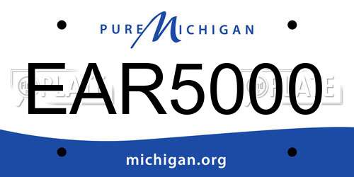 EAR5000 Michigan License Plate