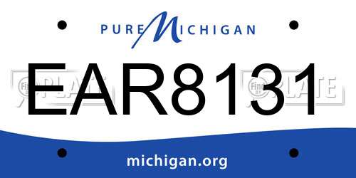 EAR8131 Michigan License Plate