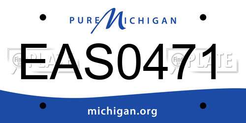 EAS0471 Michigan License Plate