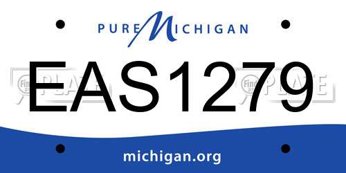 EAS1279 Michigan License Plate