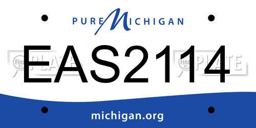EAS2114 Michigan License Plate