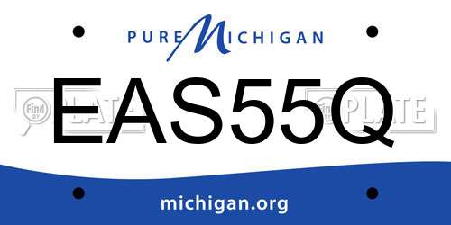 EAS55Q Michigan License Plate