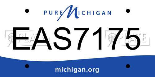 EAS7175 Michigan License Plate