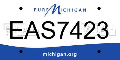EAS7423 Michigan License Plate