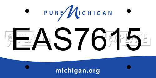 EAS7615 Michigan License Plate
