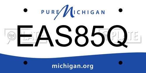 EAS85Q Michigan License Plate