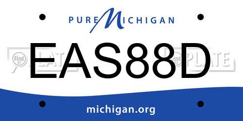 EAS88D Michigan License Plate